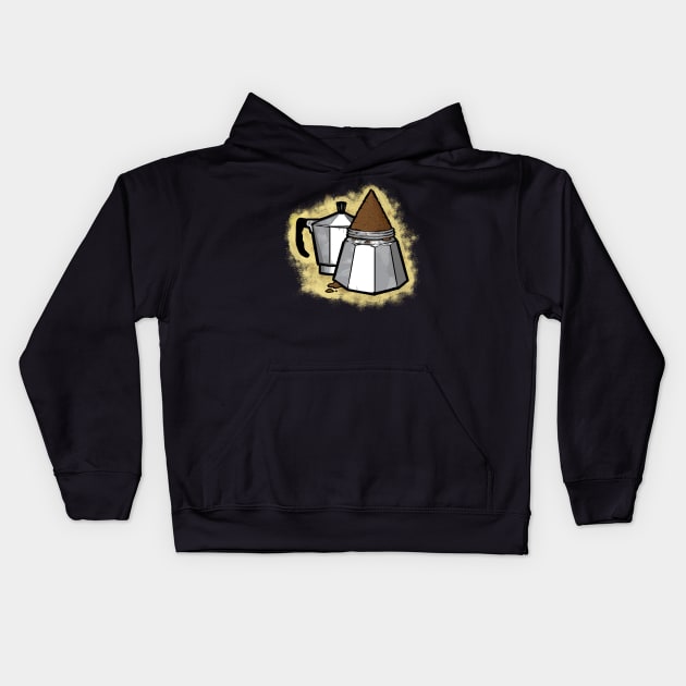 Espresso in the Moka Kids Hoodie by bulacignale